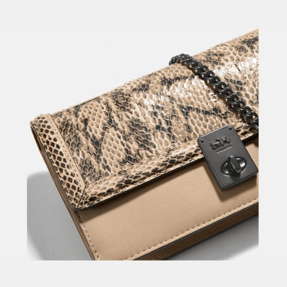 Hutton Clutch In Snakeskin